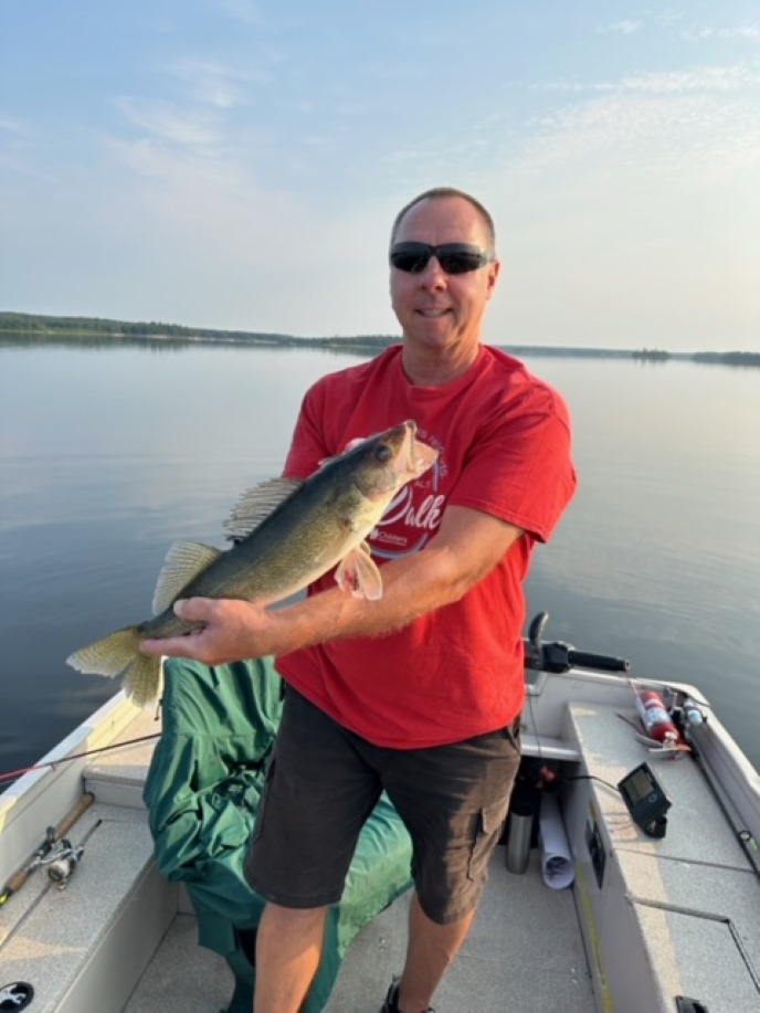 Caught a Walleye, just in time for dinner!